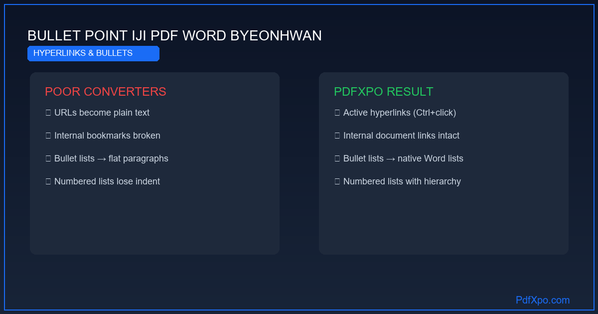 글머리 기호를 유지하는 PDF Word 변환