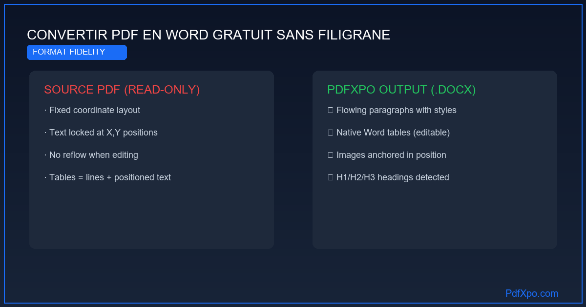 Convertir PDF en Word sans filigrane – gratuit