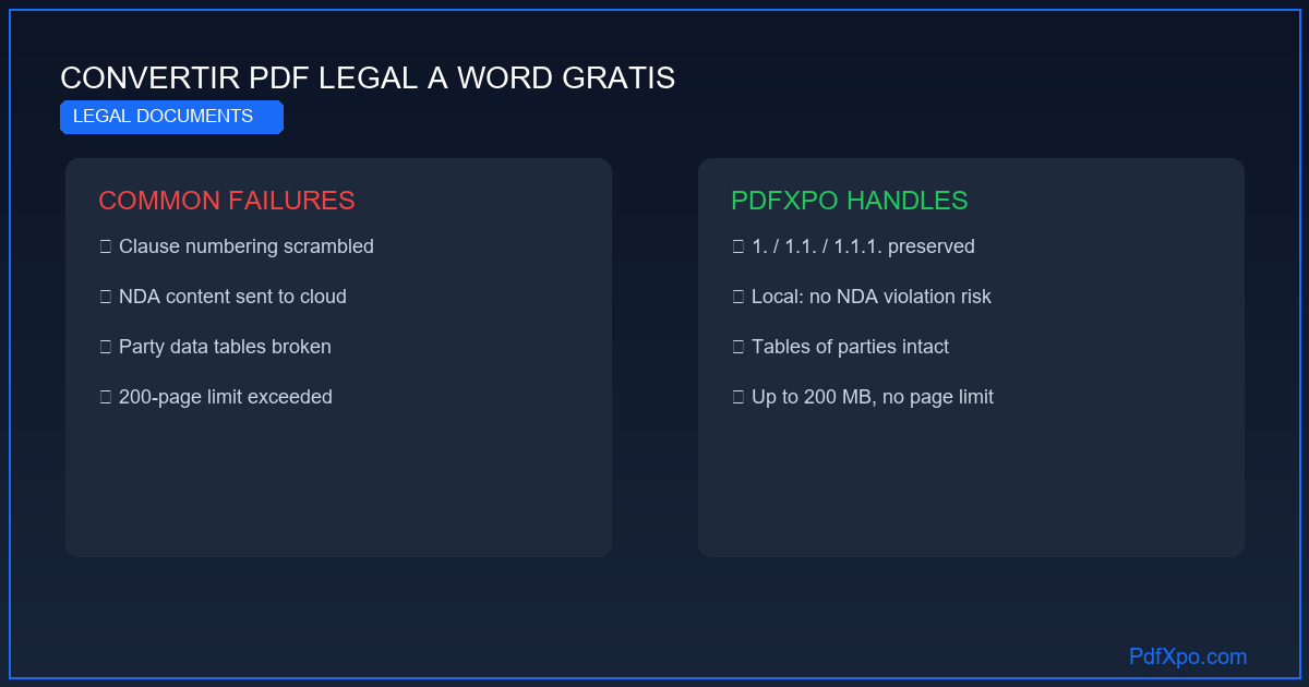 Convertir PDF legal a Word editable – gratis