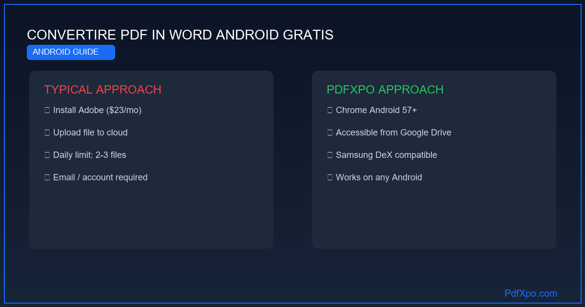 Convertire PDF in Word su Android – gratis