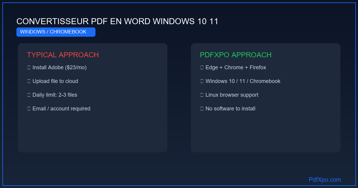 Convertir PDF en Word sur Windows 10/11 – gratuit