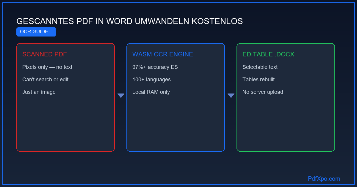 Gescanntes PDF in Word umwandeln – kostenlos mit OCR
