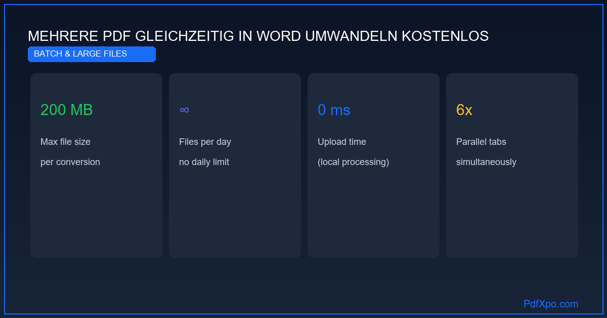 Mehrere PDFs gleichzeitig in Word umwandeln – kostenlos