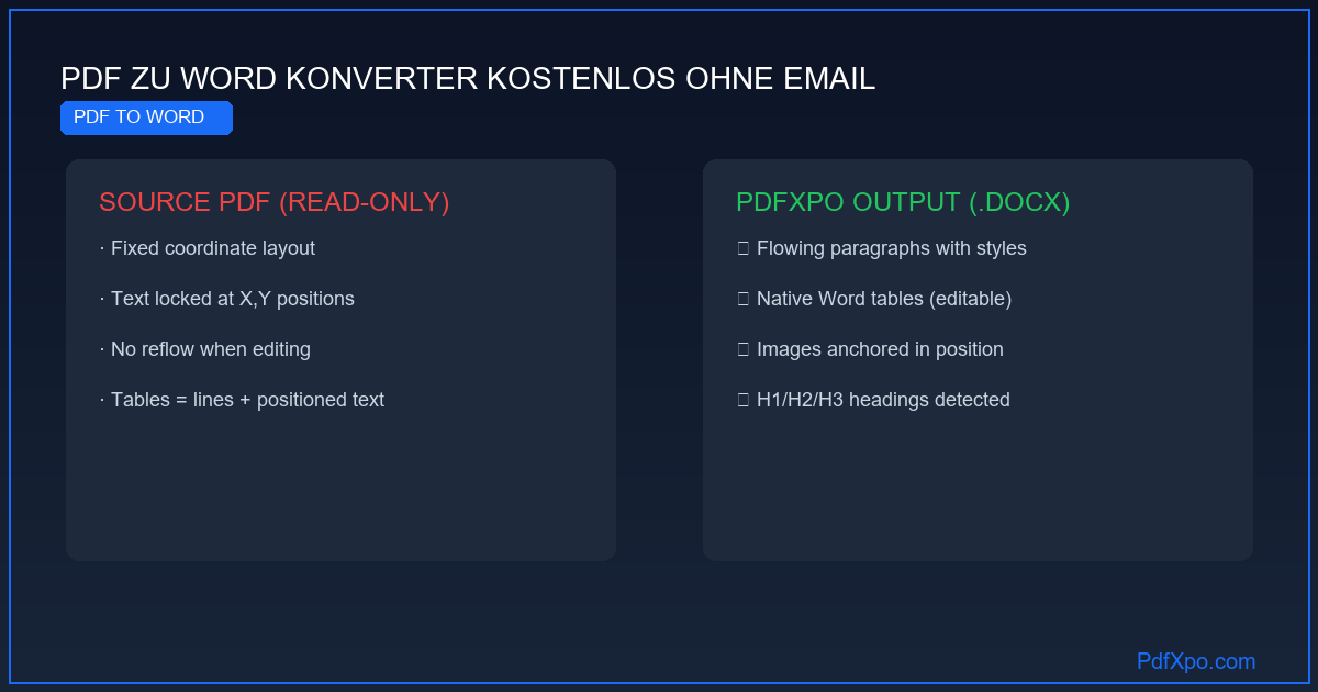 PDF-zu-Word-Konverter kostenlos ohne E-Mail